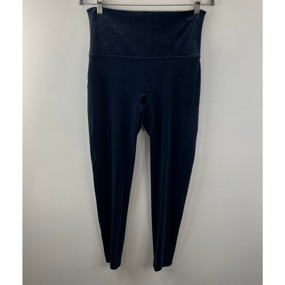 Spanx Blue Velvet Ankle Legging High-Rise Waistband Skinny Leg Pull-On Size XL - Picture 2 of 10